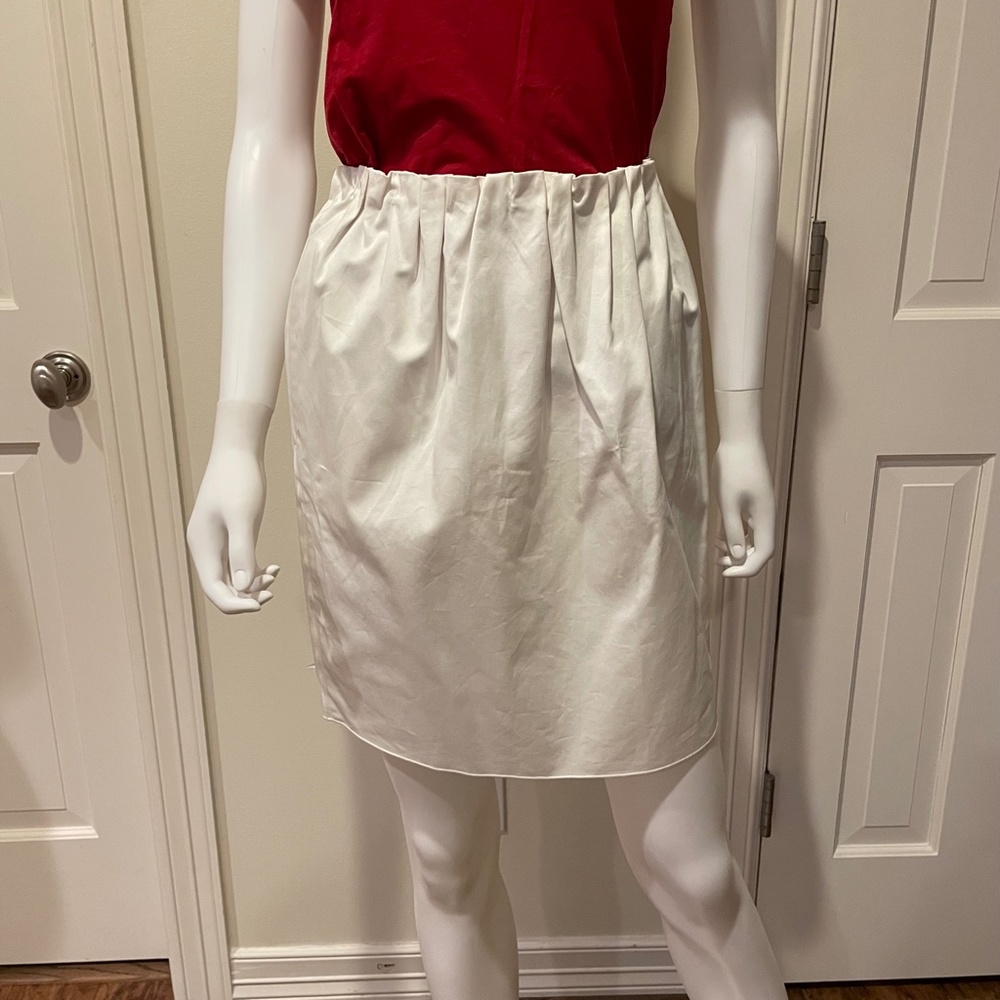 D&G white cotton mini skirt